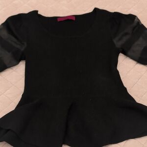 Elegant Black Peplum Sweater